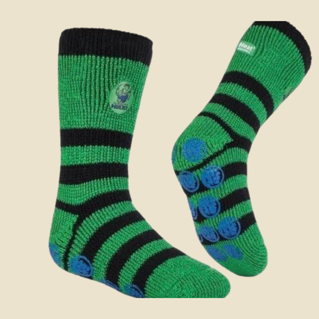 Hulk childrens socks with grips