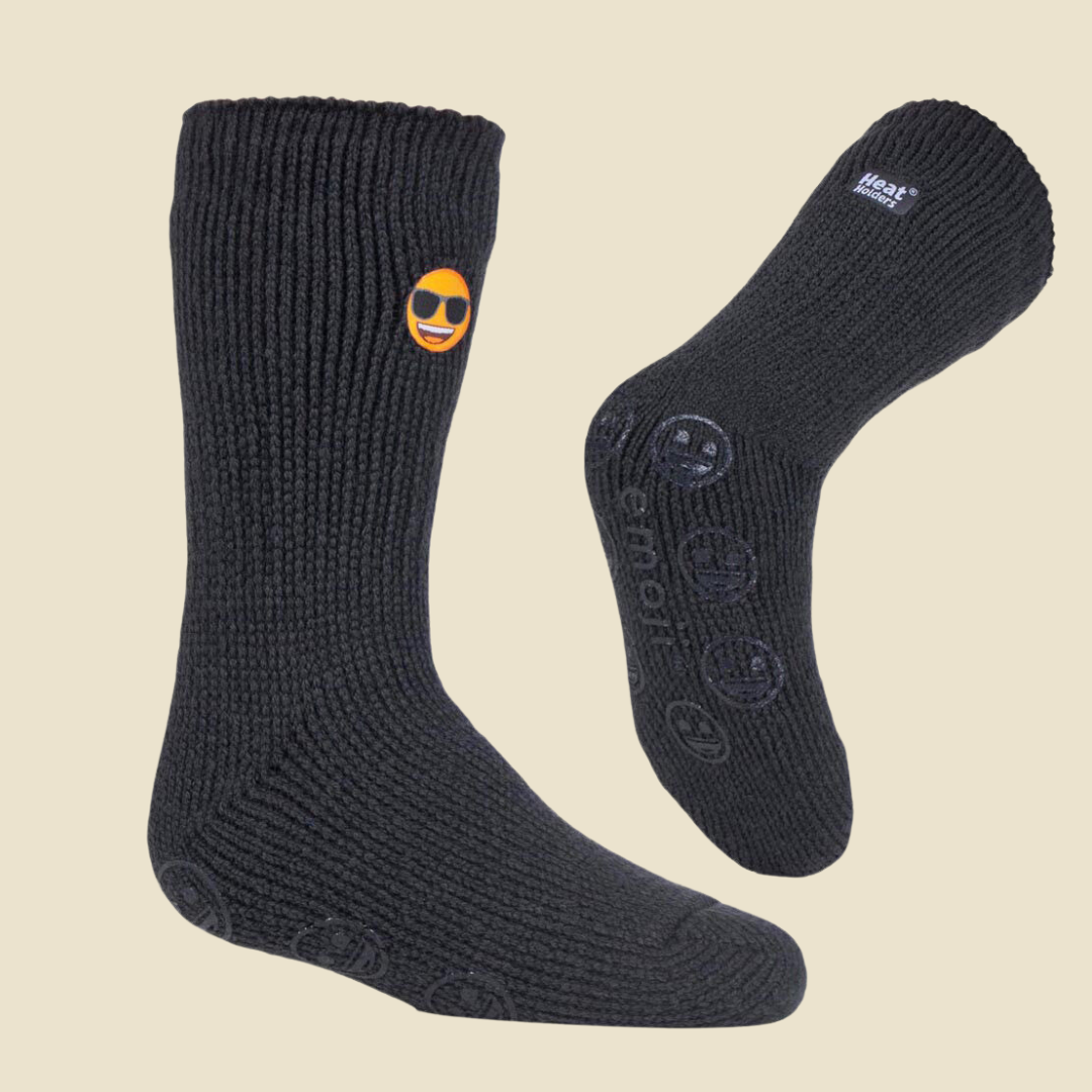 Fun Fluffy Socks-Cool Emoji Theme by Heat Holders 