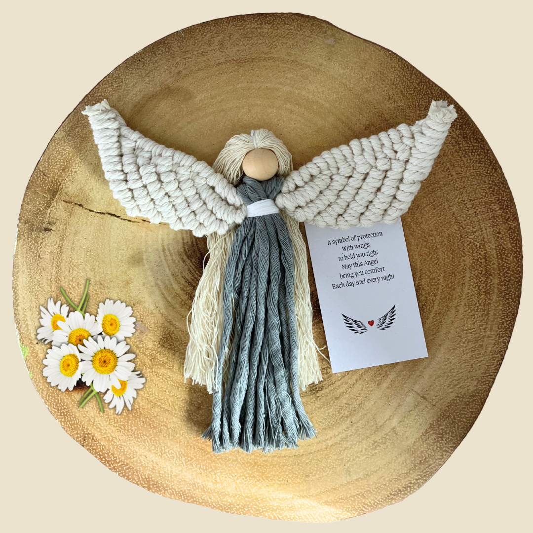 Thoughtful Gifts - Handmade Angel in Dusty Blue