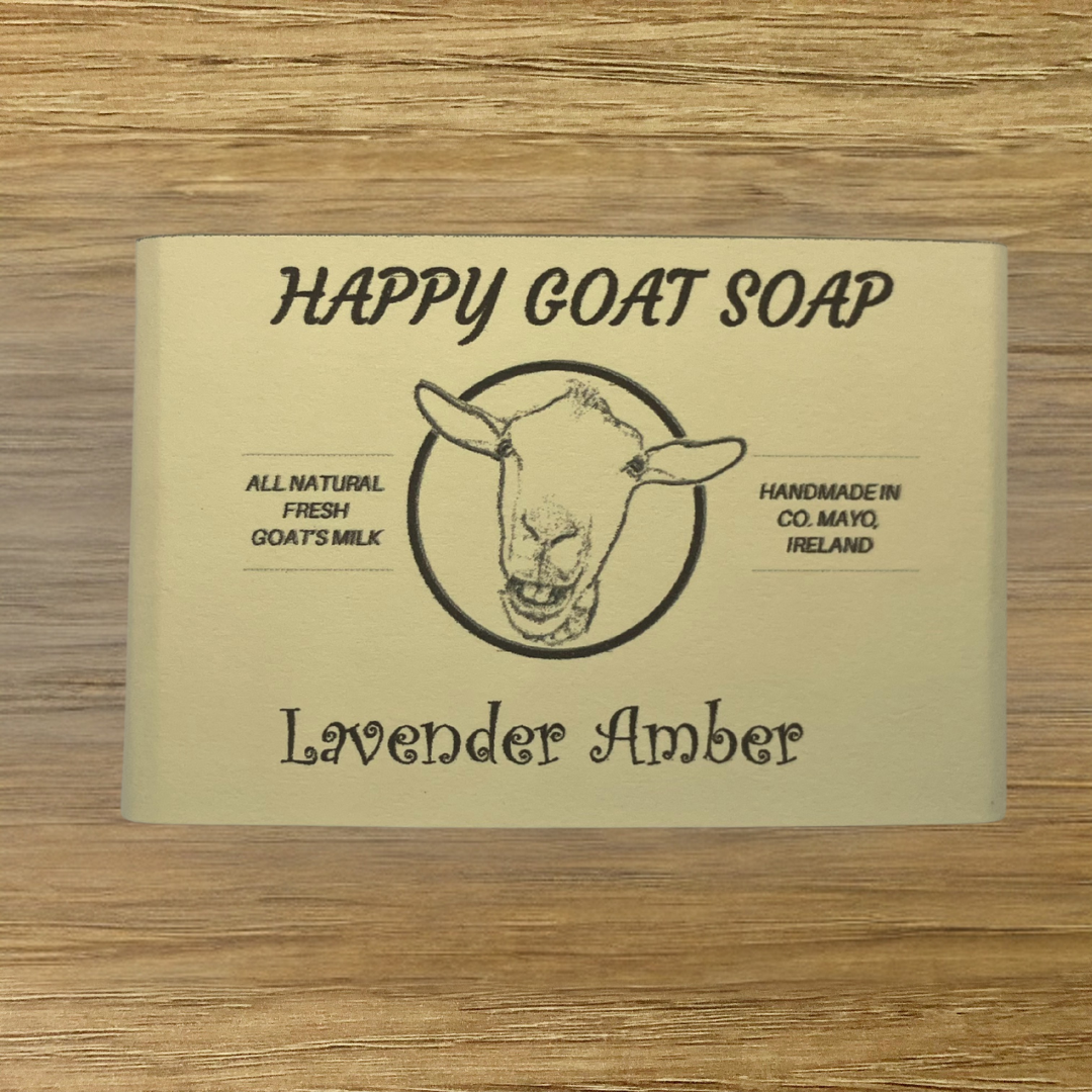 Label for Goats Milk Soap Lavender Amber