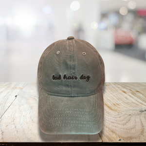 Bad Hair Day baseball cap for cancer patients