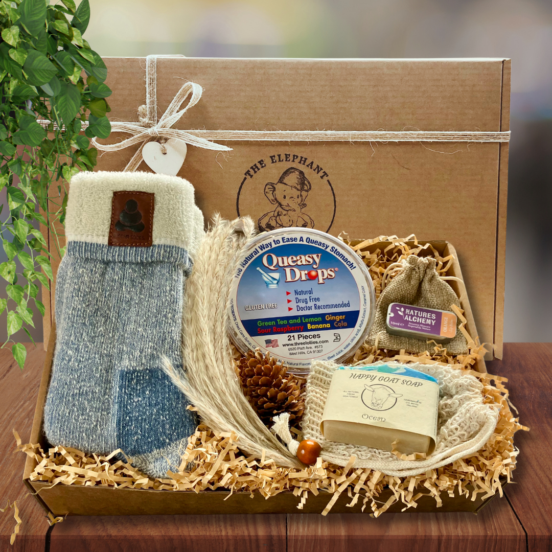 Chemo care package for a man with slipper socks