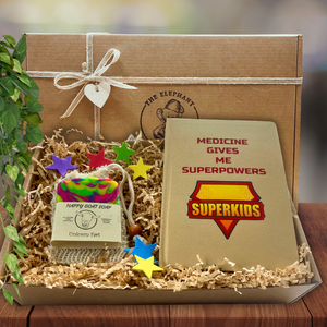 Get Well Care package for kids with Superkids Notebook