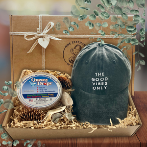 Care Package with The Good Vibes Only Baseball Cap In Black