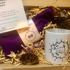 Gift For Someone going through chemo. Eye pillow and mug gift box