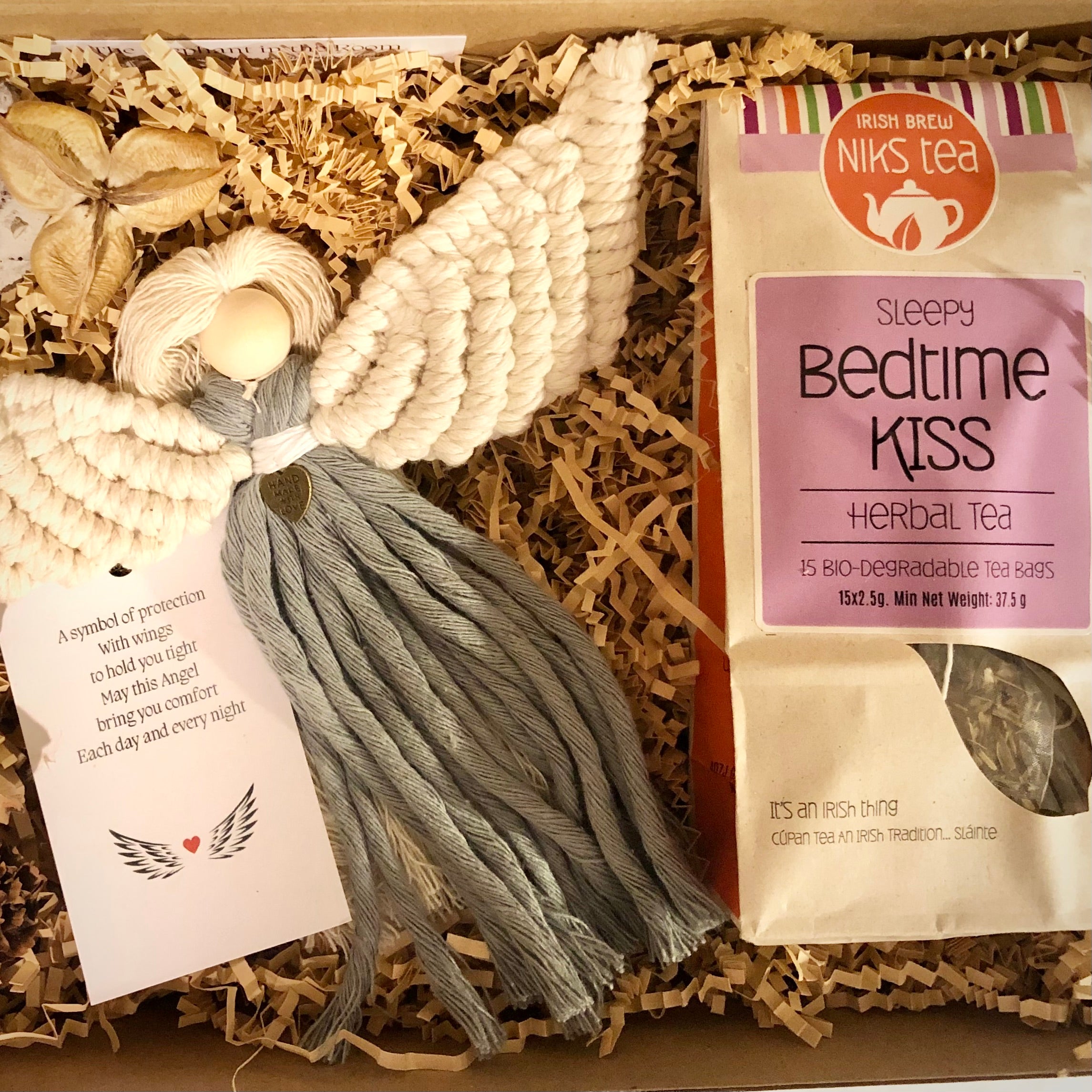 Bedtime Kiss Wellness Tea and Angel Gift Set