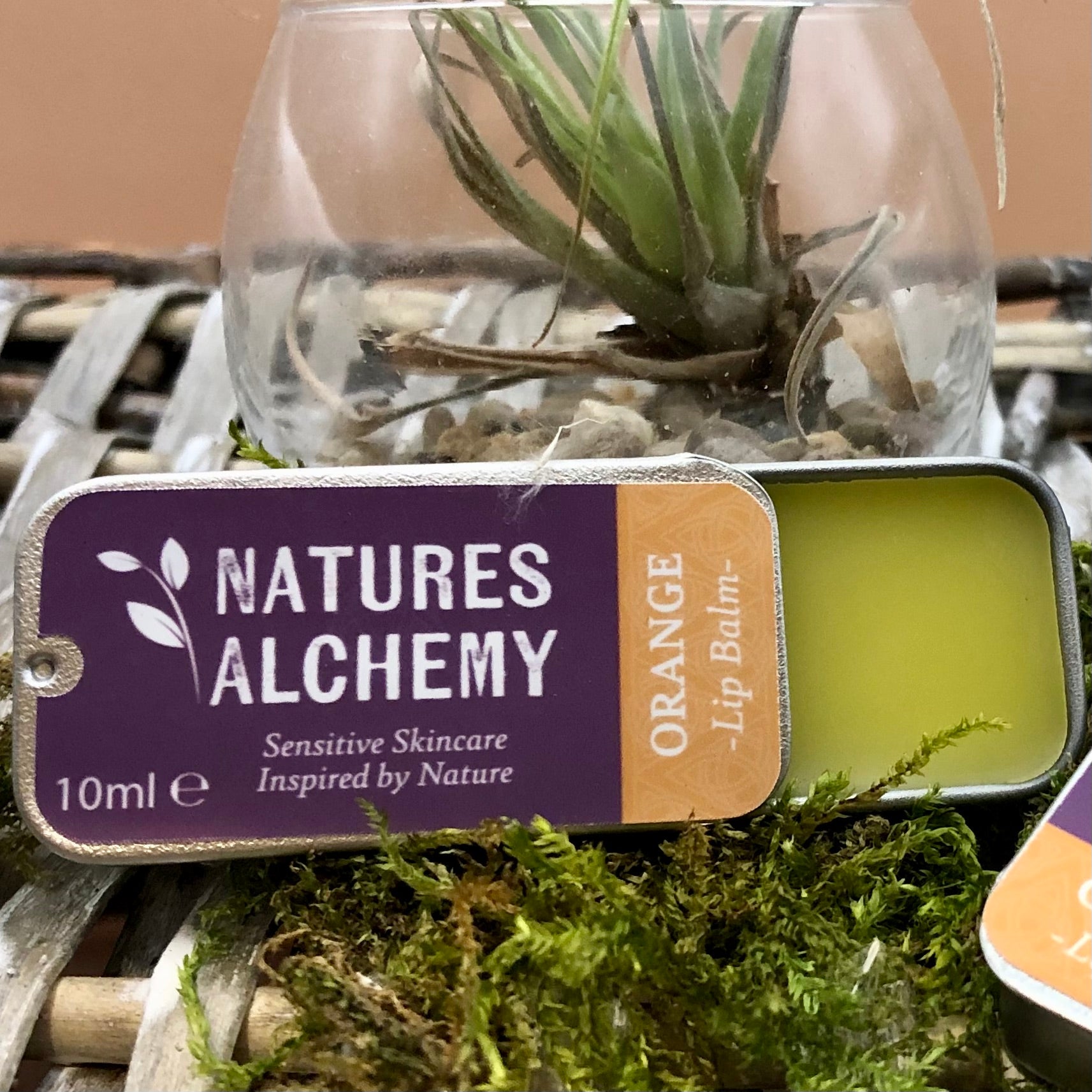 Natures Alchemy best lip balm for chemo patients in orange flavour