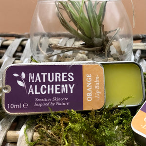 Natures Alchemy best lip balm for chemo patients in orange flavour