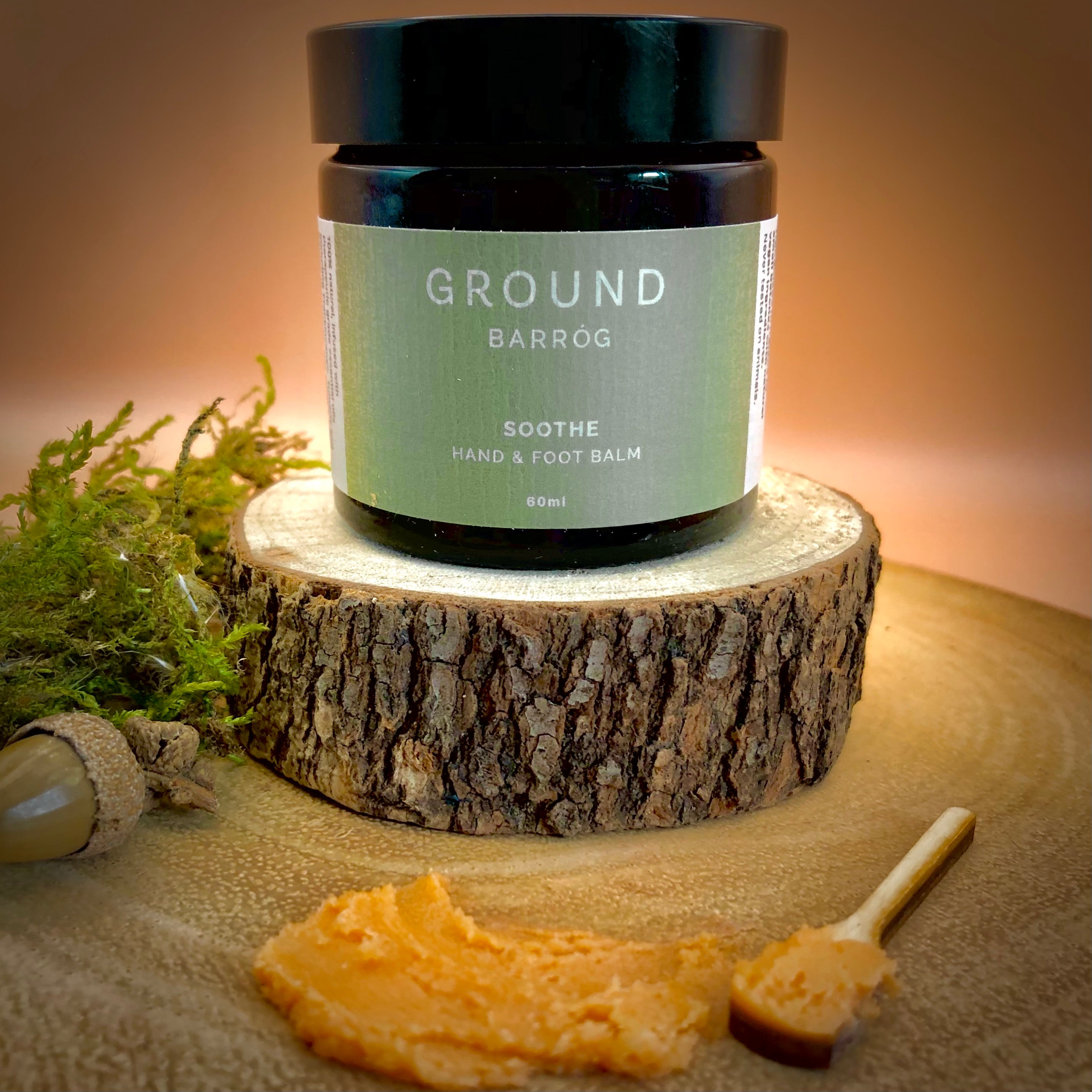 Sample photo of the Ground Wellbeing Cancer Care hand & foot cancer care balm