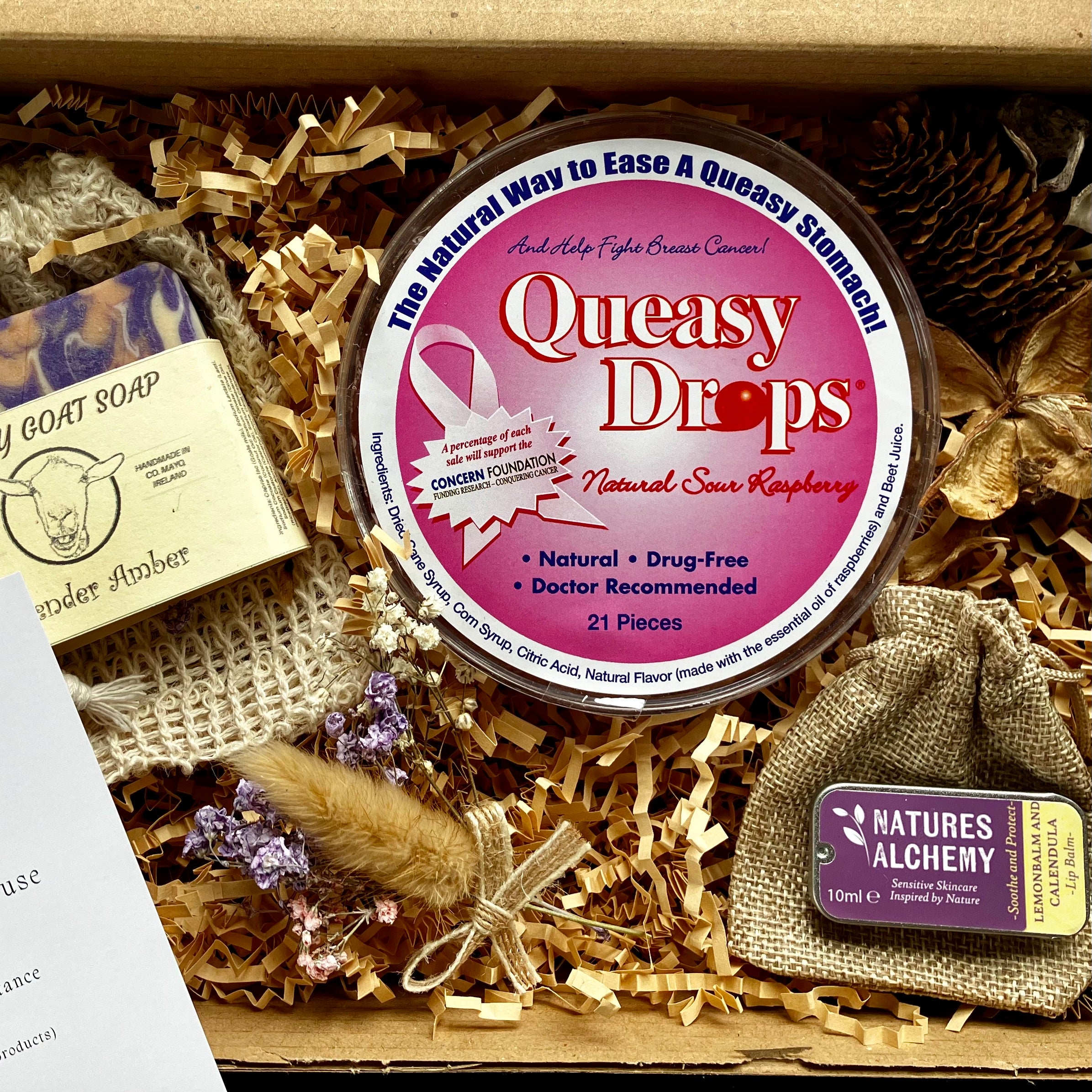 Chemo care package with lip balm