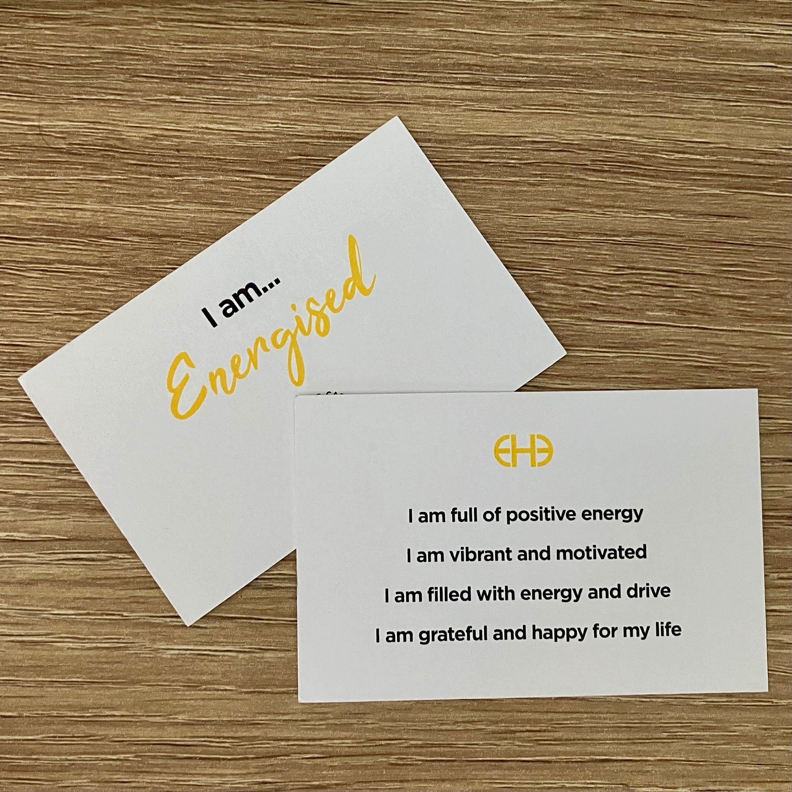 I am energised affirmation card