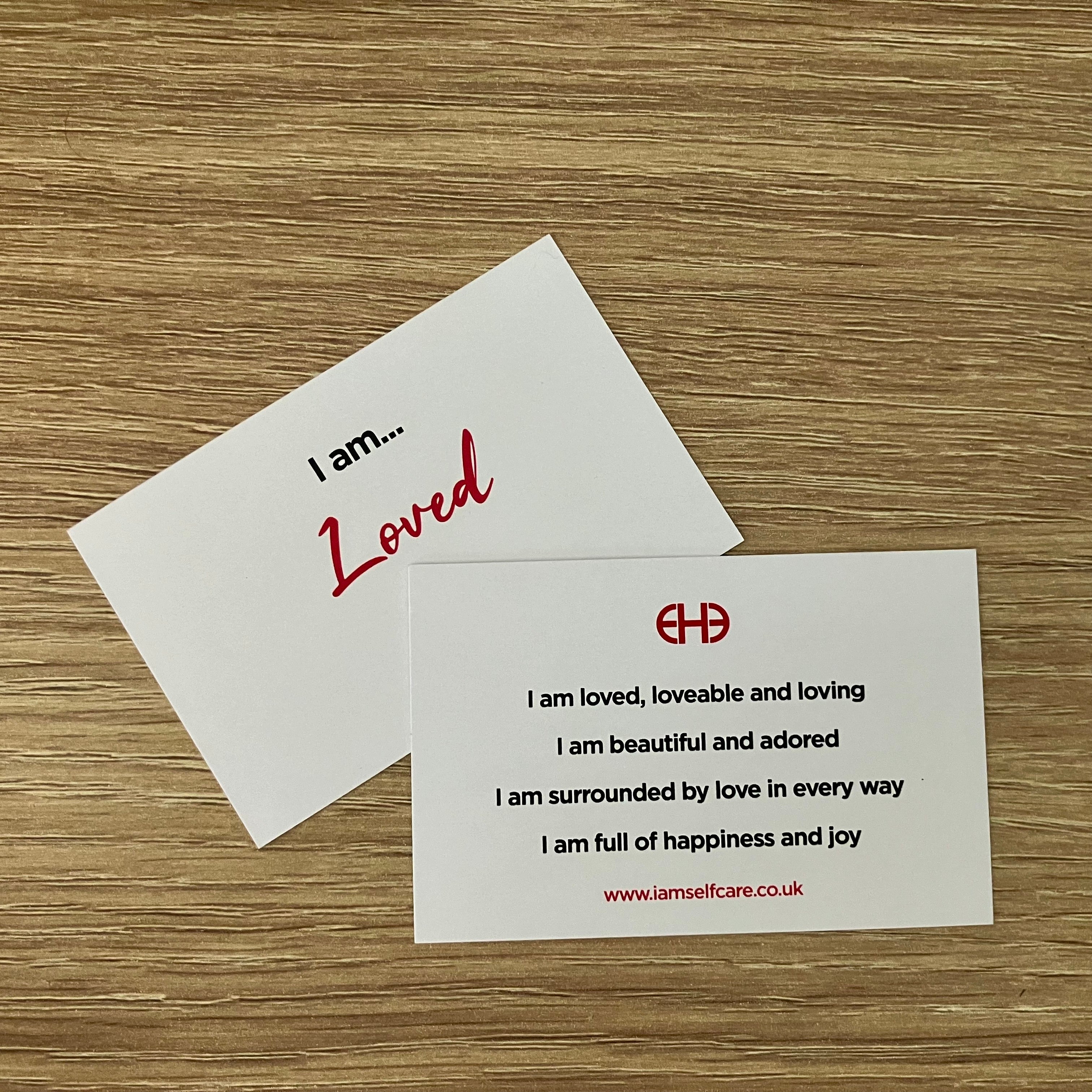 I am loved affirmation card