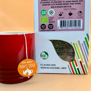 Back of the box of Hemp Chillout Tea