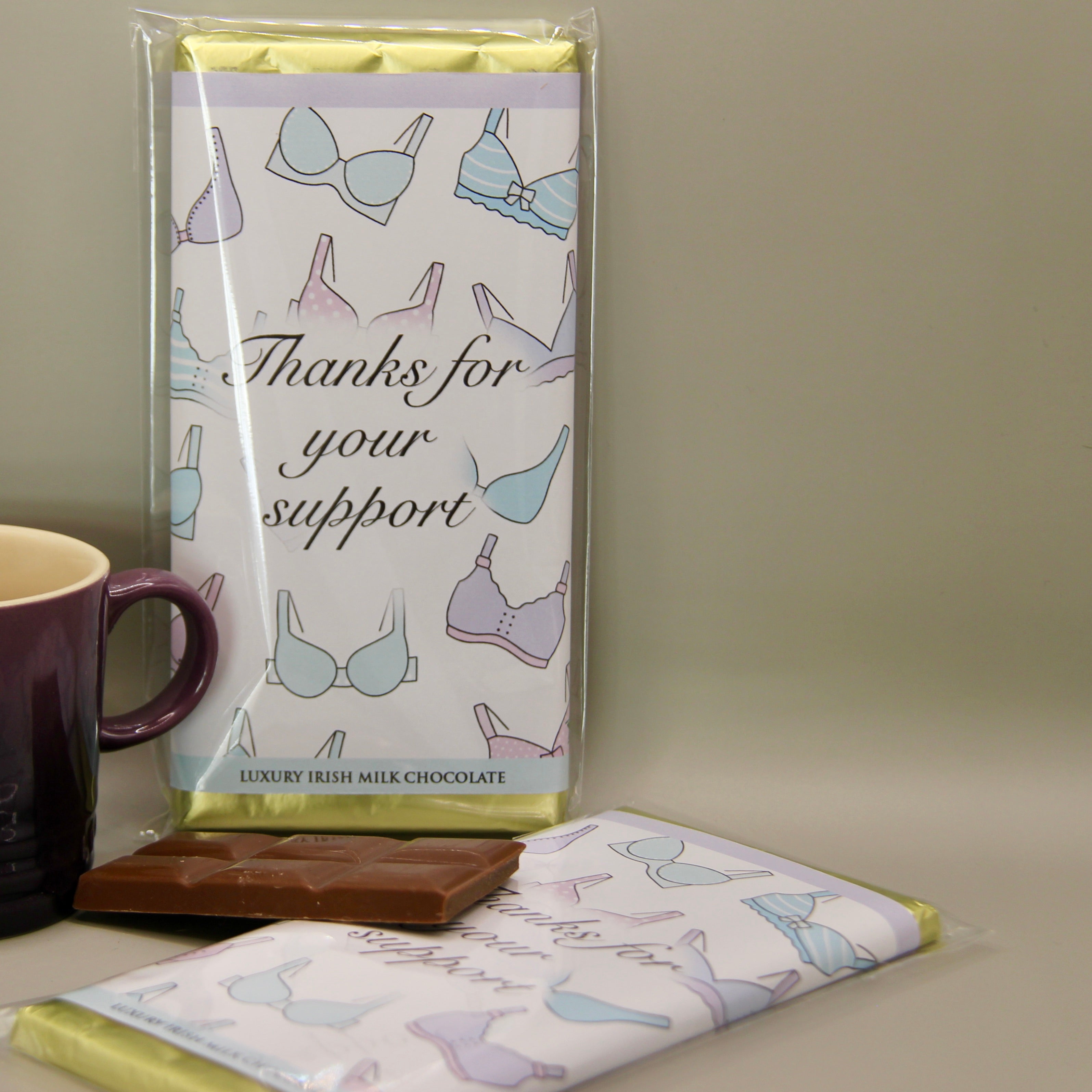 Thanks for your support chocolate bar