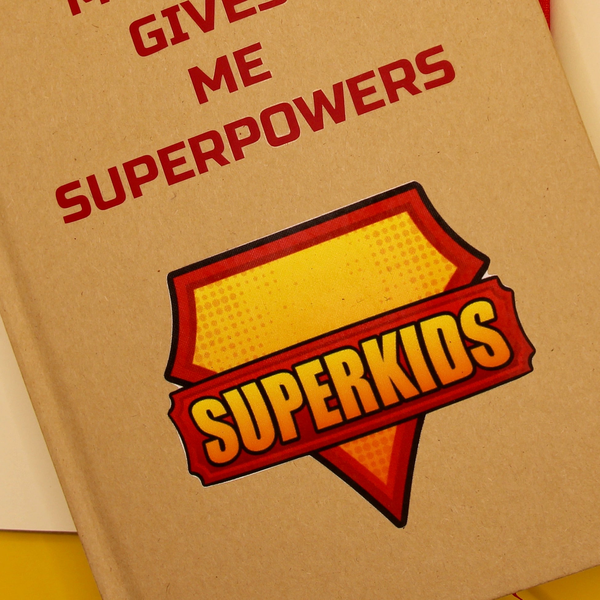 Close Up of Superkids notebook