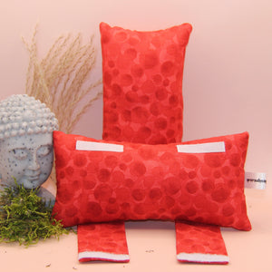 Red seat belt pillows for post surgery