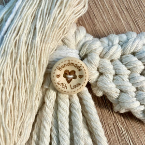 Handmade with love button on handmade angel