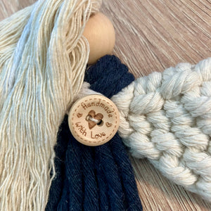 handmade with love button on handmade angel