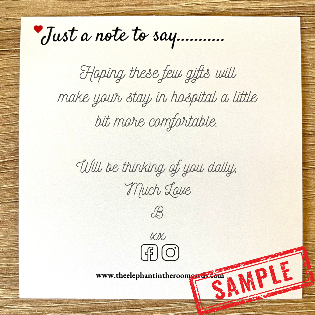 Sample message for hospital gift