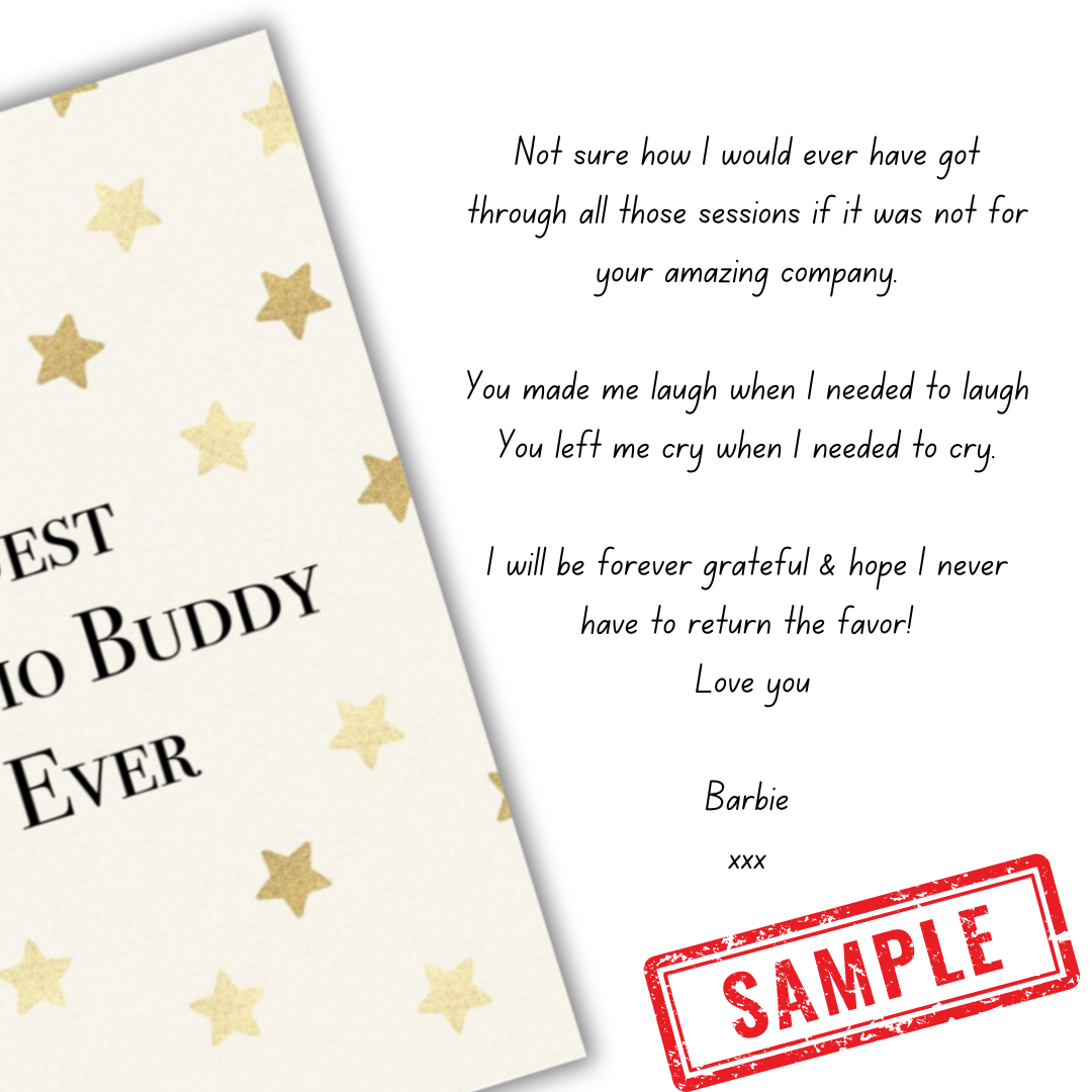 Sample Message in Chemo Buddy Card