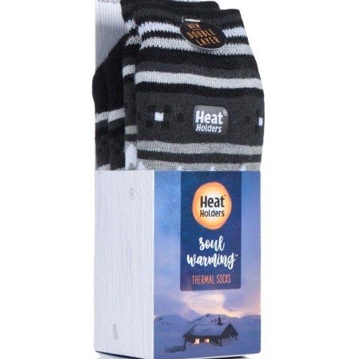Men's Soul Warming Thermal Slipper Socks - Blue