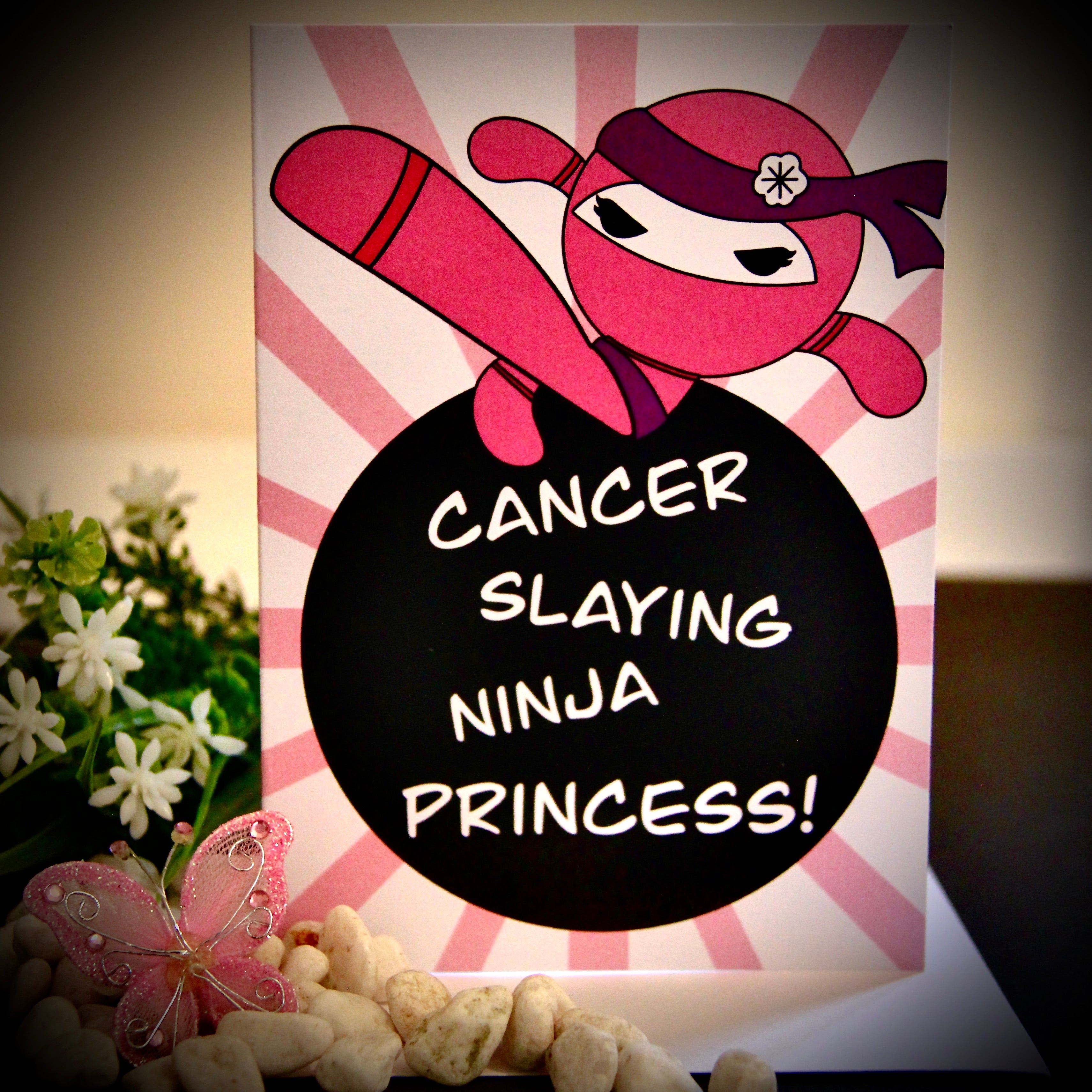 Get Well Cancer slaying ninja Princess card