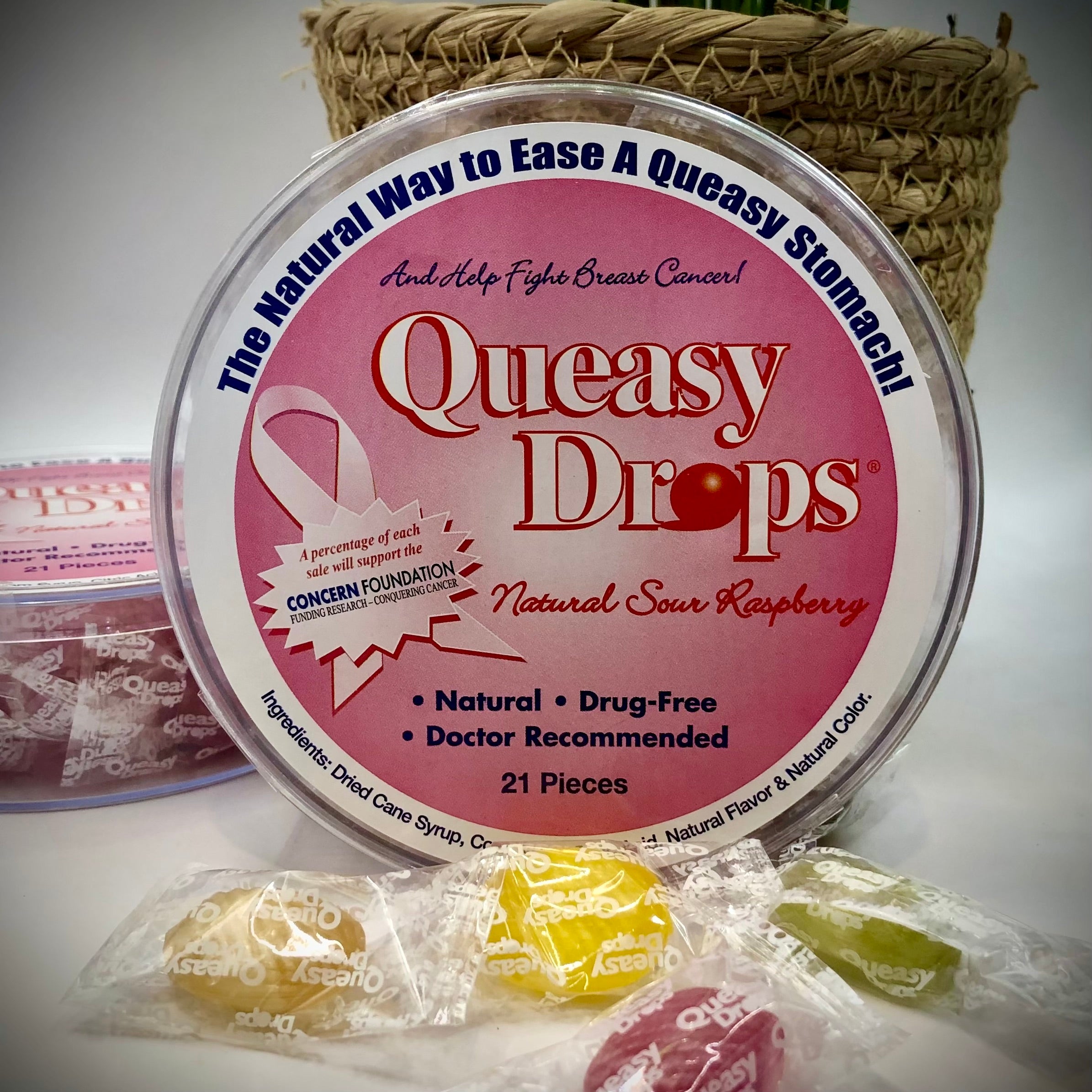 Queasy Drops - Natural Sour Raspberry