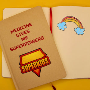 Supporting parents of a child in hospital gift idea - Superkids notebook